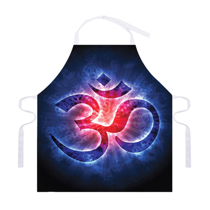 Om Sign Print Adjustable Apron