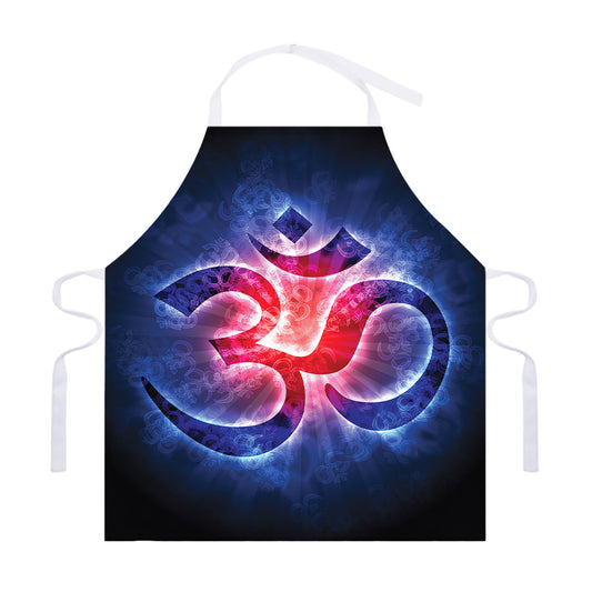 Om Sign Print Adjustable Apron