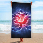 Om Sign Print Beach Towel