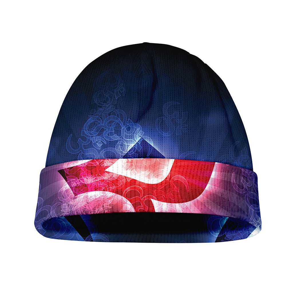 Om Sign Print Beanie