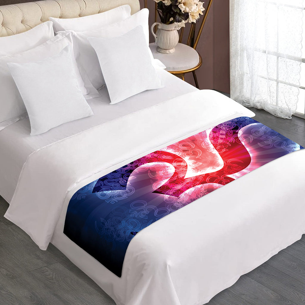 Om Sign Print Bed Runner