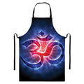 Om Sign Print Bib Apron With Pocket