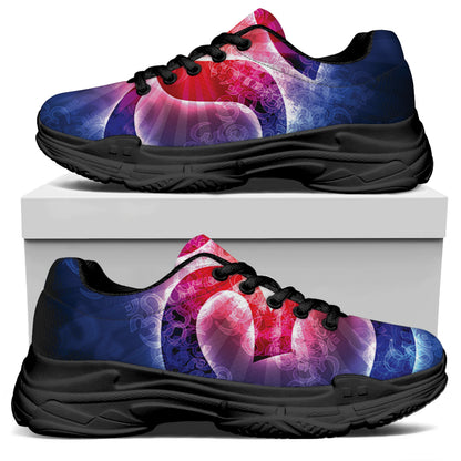 Om Sign Print Black Chunky Shoes
