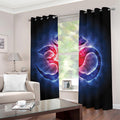 Om Sign Print Dimout Grommet Curtains
