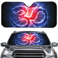 Om Sign Print Car Windshield Sun Shade