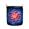 Om Sign Print Collapsible Laundry Basket