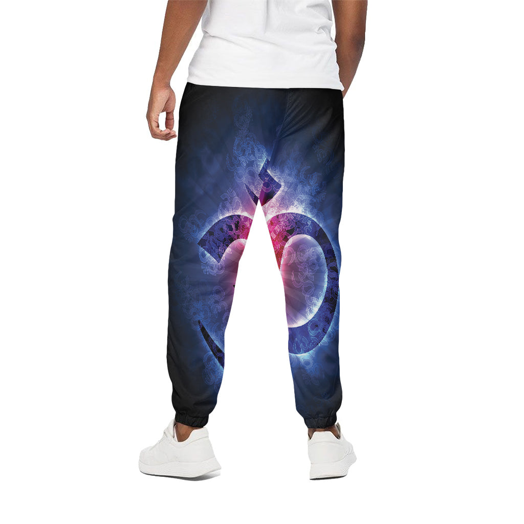 Om Sign Print Cotton Pants