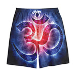 Om Sign Print Cotton Shorts