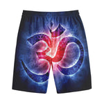 Om Sign Print Cotton Shorts