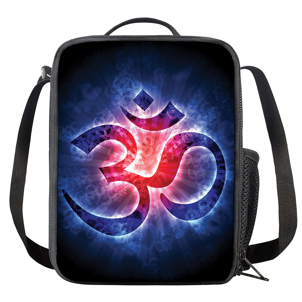 Om Sign Print Crossbody Lunch Bag