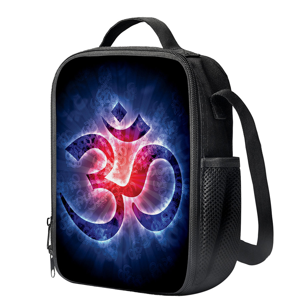 Om Sign Print Crossbody Lunch Bag