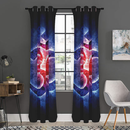Om Sign Print Curtain