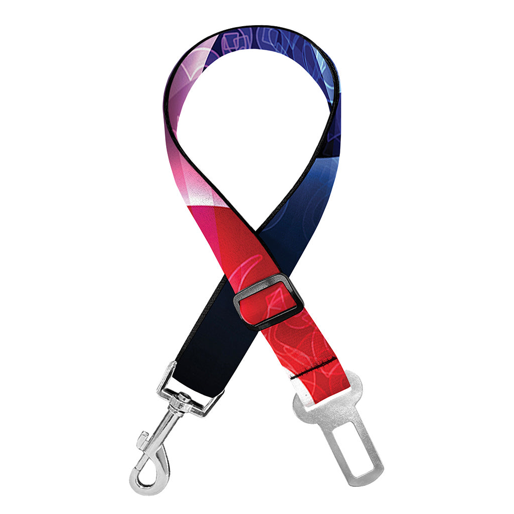 Om Sign Print Dog Seat Belt