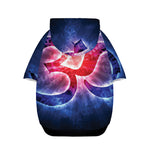 Om Sign Print Dog Zip Up Hoodie