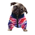 Om Sign Print Dog Zip Up Jacket