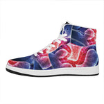 Om Sign Print High Top Leather Sneakers