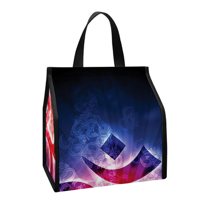 Om Sign Print Insulated Lunch Tote