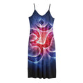 Om Sign Print Jersey Midi Cami Dress