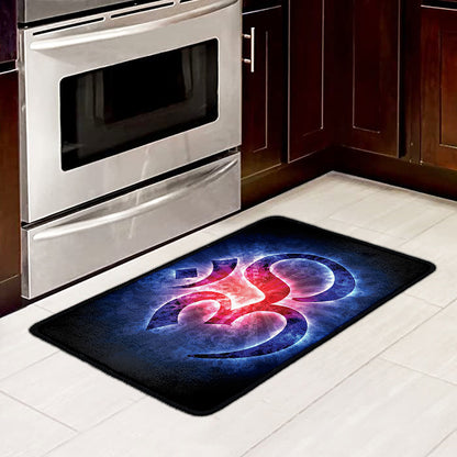 Om Sign Print Kitchen Mat