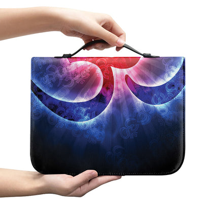 Om Sign Print Leather Bible Cover