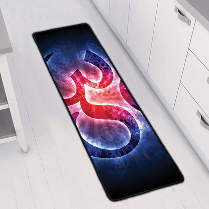 Om Sign Print Long Kitchen Mat