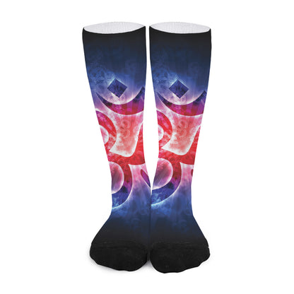 Om Sign Print Long Socks