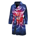 Om Sign Print Men's Bathrobe