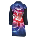 Om Sign Print Men's Bathrobe