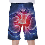 Om Sign Print Men's Beach Shorts