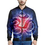 Om Sign Print Men's Bomber Jacket