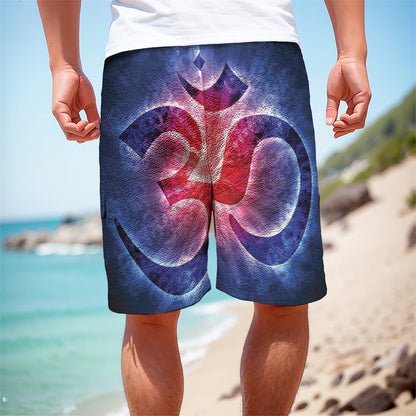 Om Sign Print Men's Cargo Shorts