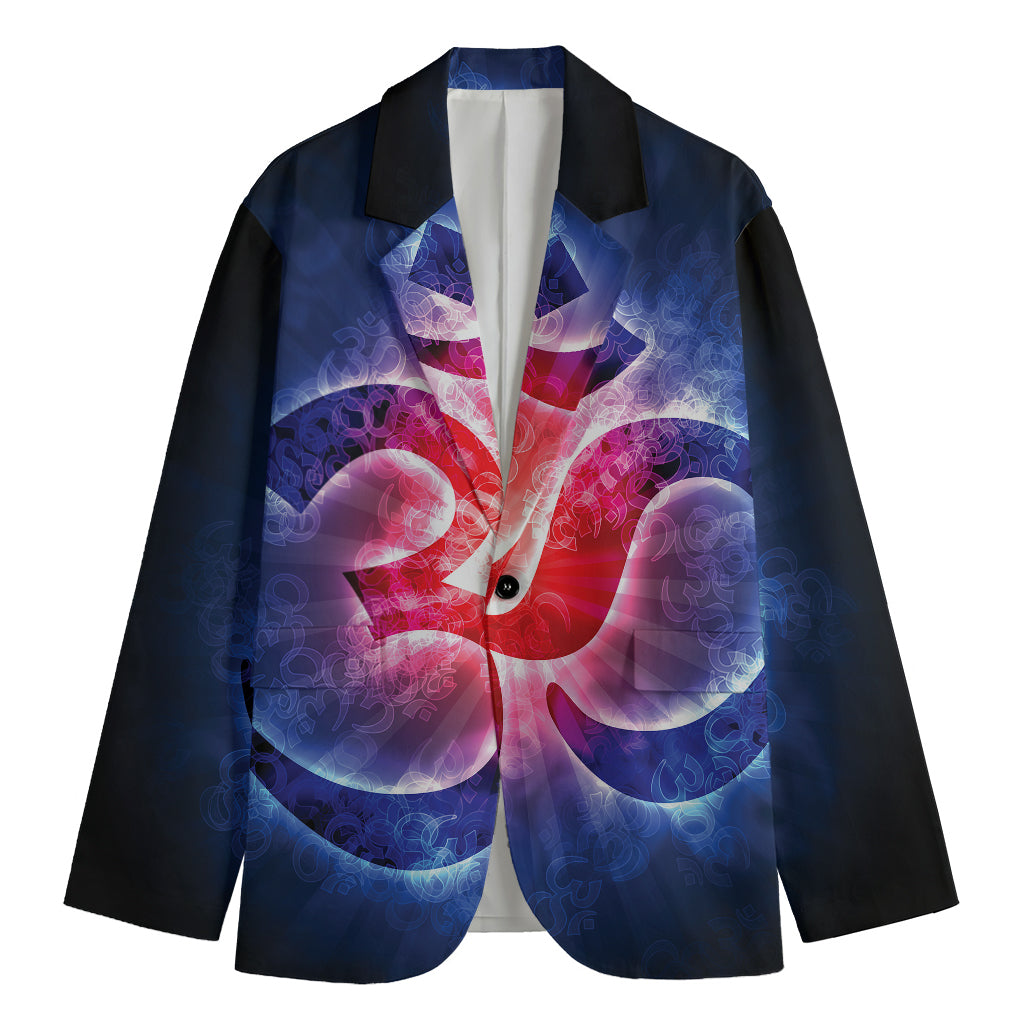 Om Sign Print Men's Cotton Blazer