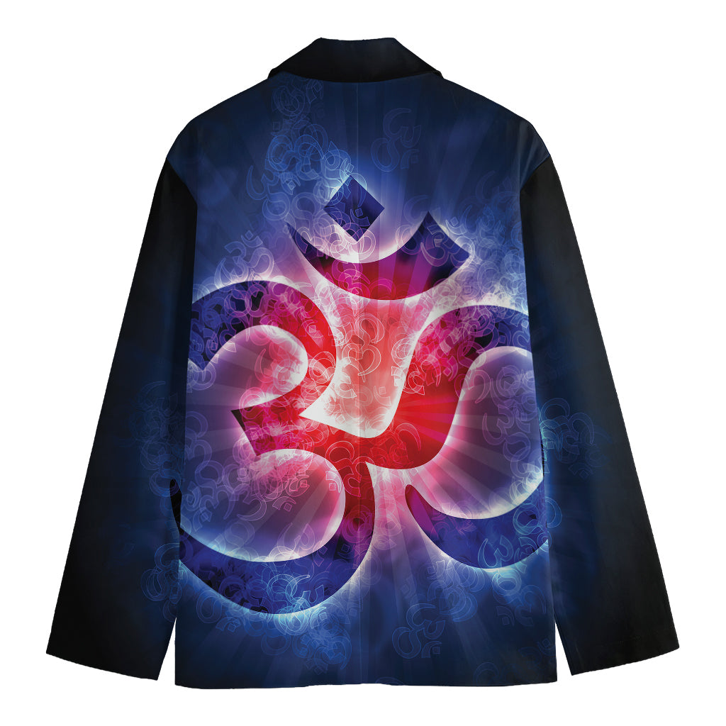 Om Sign Print Men's Cotton Blazer