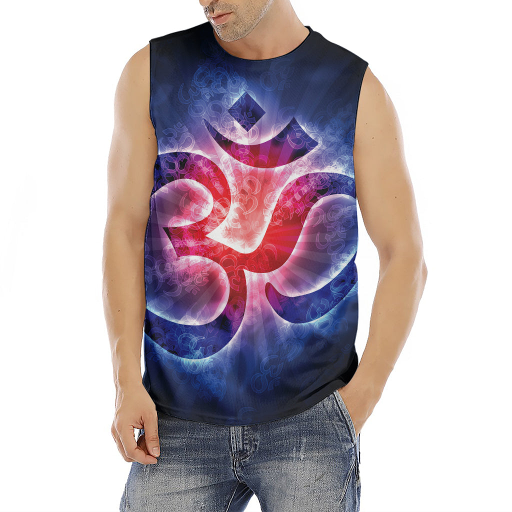 Om Sign Print Men's Fitness Tank Top