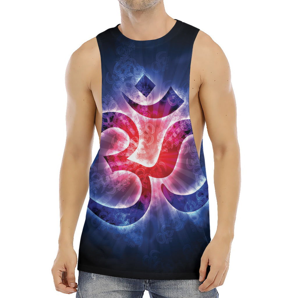 Om Sign Print Men's Muscle Tank Top