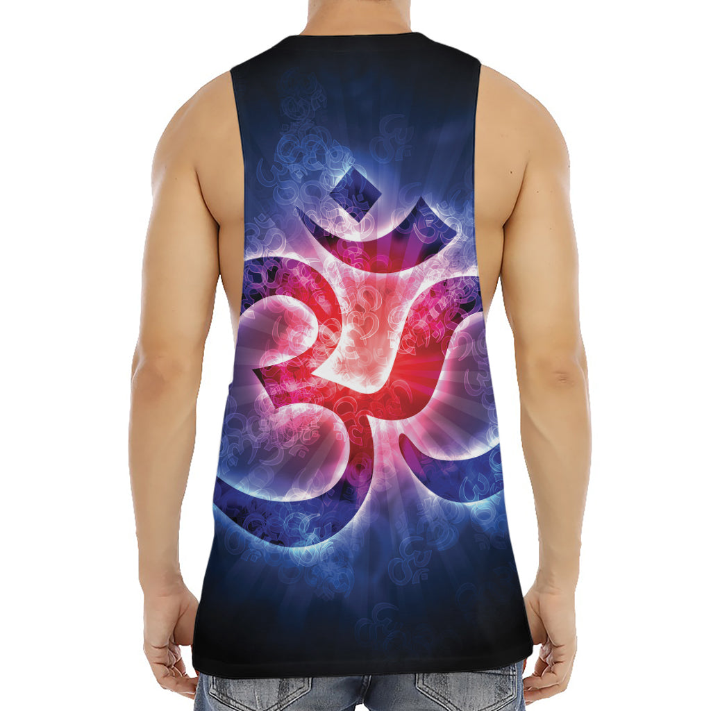 Om Sign Print Men's Muscle Tank Top