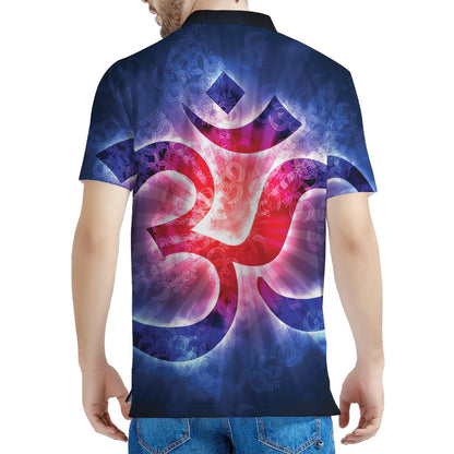 Om Sign Print Men's Polo Shirt