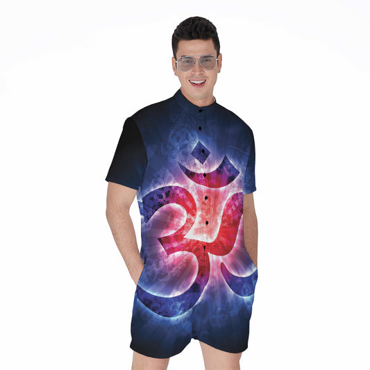 Om Sign Print Men's Rompers