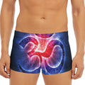 Om Sign Print Men's Short Boxer Briefs