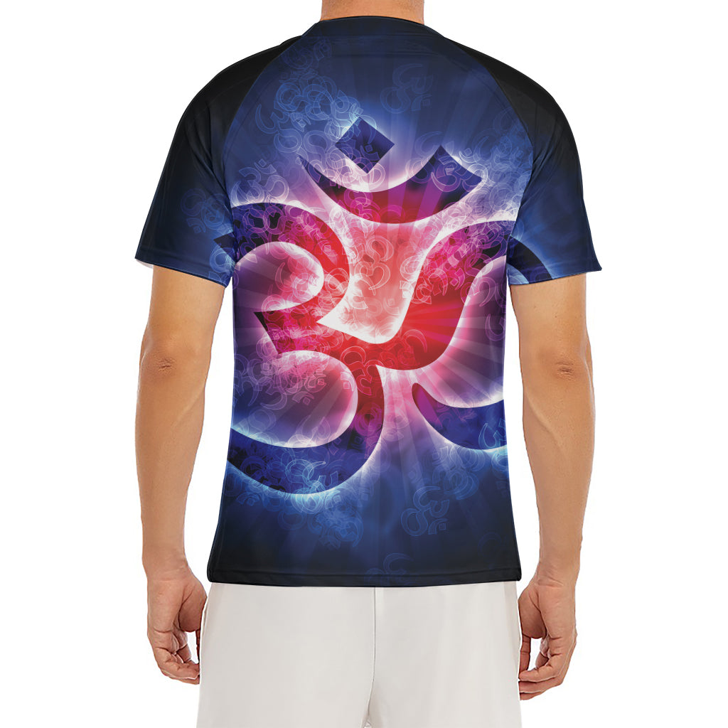 Om Sign Print Men's Short Sleeve Rash Guard