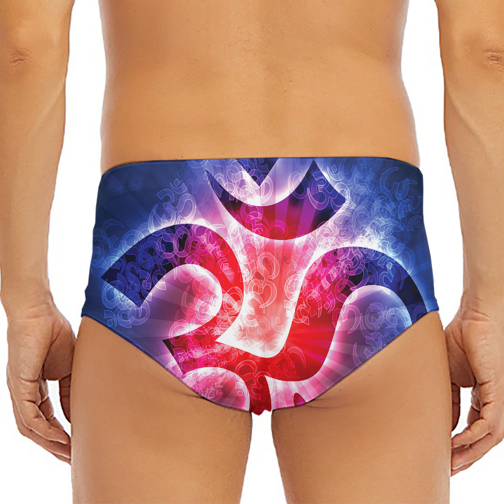 Om Sign Print Men's Triangle Swim Briefs