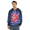 Om Sign Print Men's Velvet Pullover Hoodie