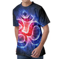 Om Sign Print Men's Velvet T-Shirt
