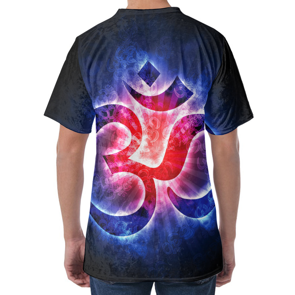 Om Sign Print Men's Velvet T-Shirt