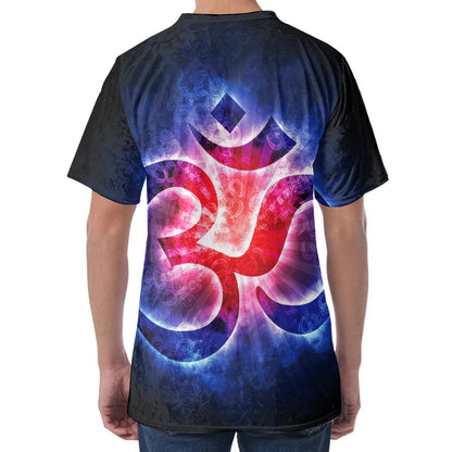 Om Sign Print Men's Velvet T-Shirt