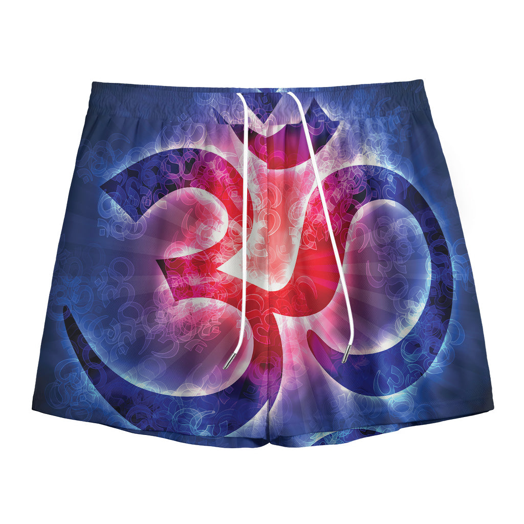 Om Sign Print Mesh Shorts