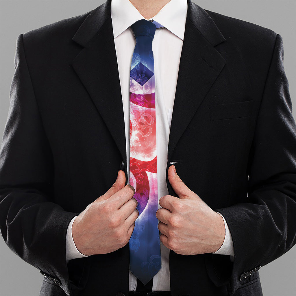 Om Sign Print Necktie