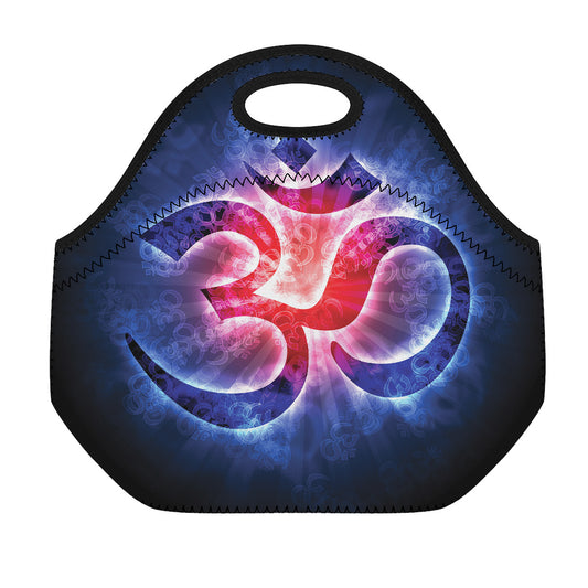 Om Sign Print Neoprene Lunch Bag