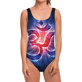 Om Sign Print One Piece Swimsuit