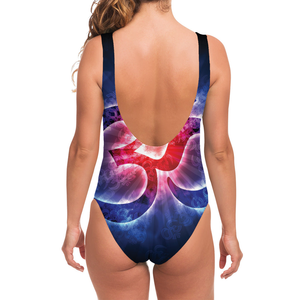 Om Sign Print One Piece Swimsuit